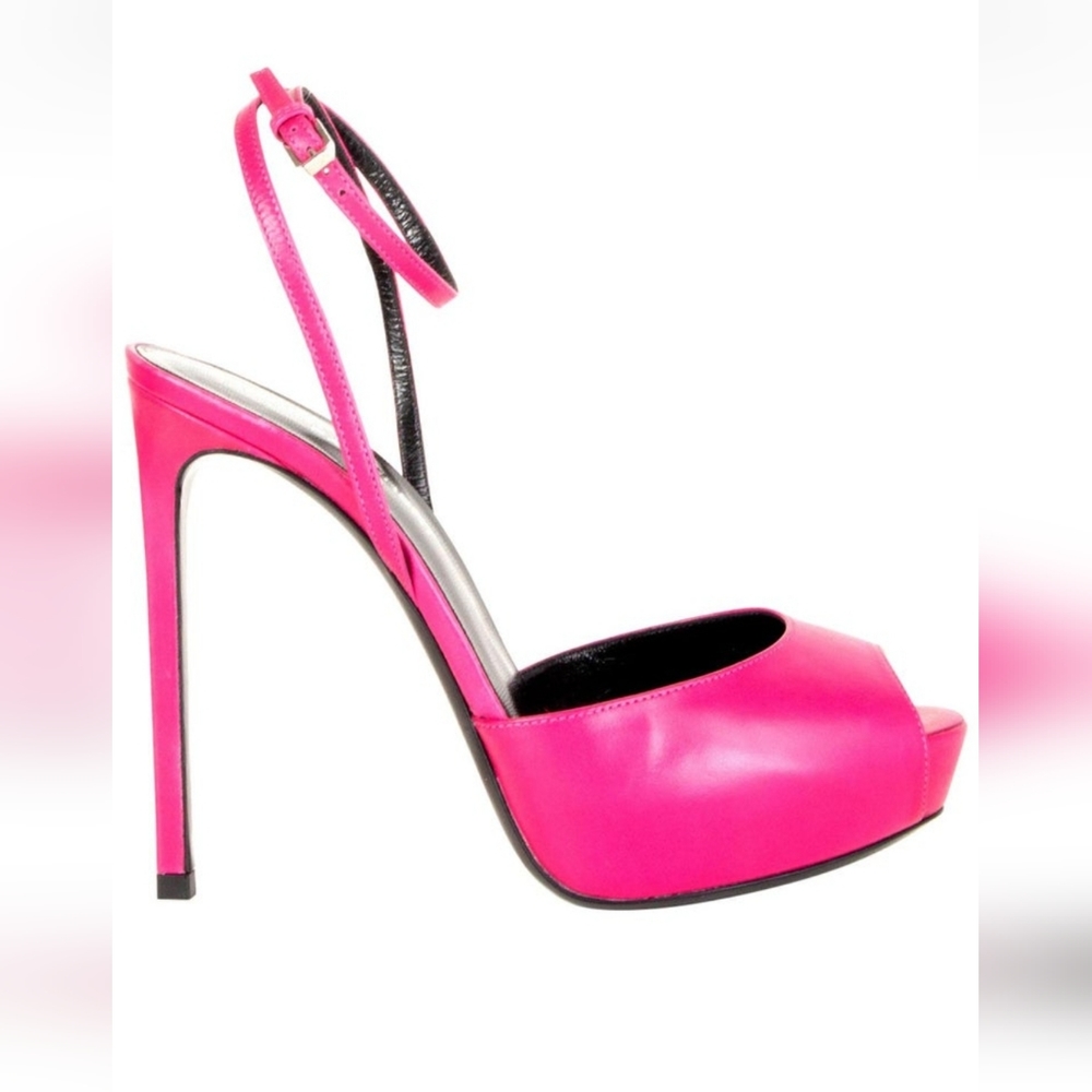Saint Laurent Pink Plataform Sandals, size 36 - Picture 4 of 15